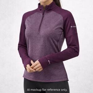 Columbia Omni-Wick Quarter Zip Athletic Pullover Purple Womens M
